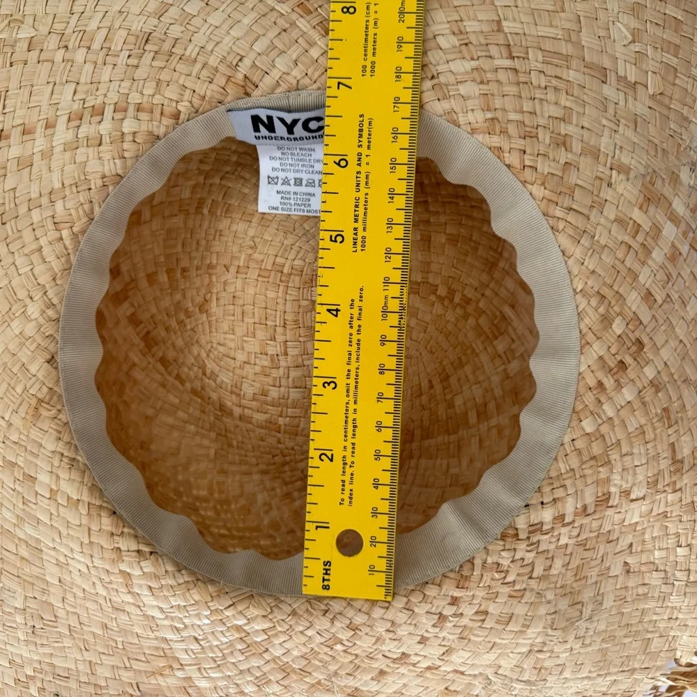 NYC Underground Natural‎ Straw Hat vacation resort Beachy one size